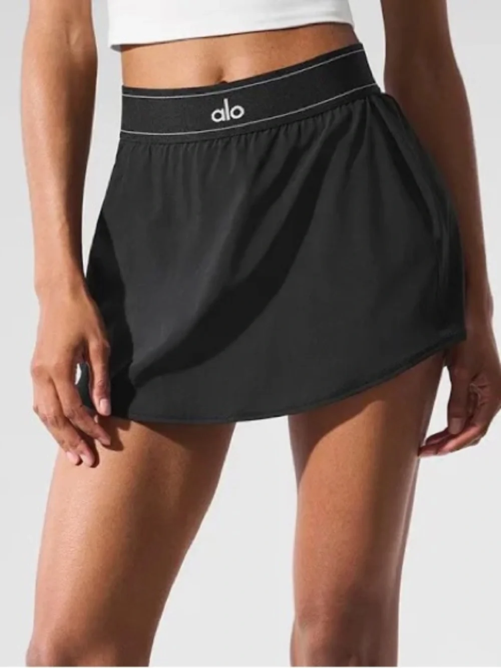 Black Alo Match Point Skirt